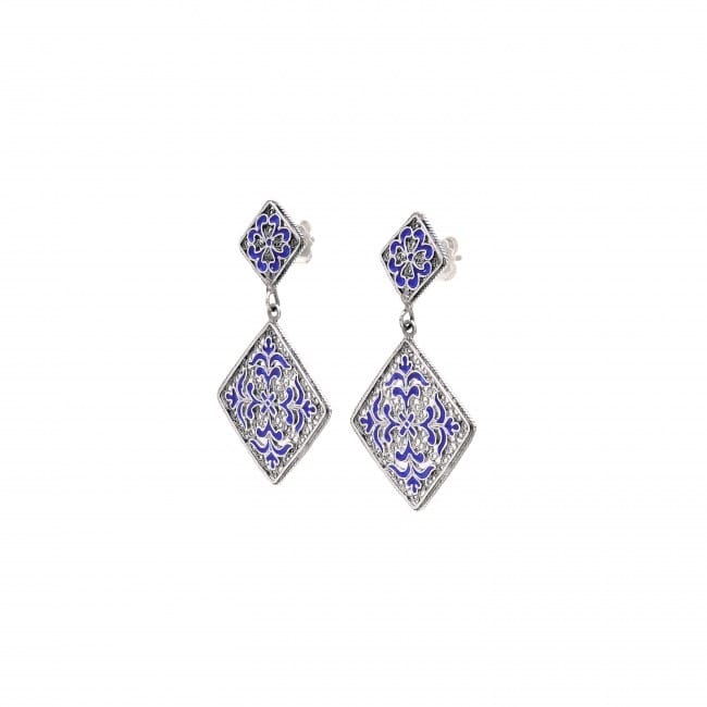 Earrings Azulejo in Silver Earrings Azulejo in Silver