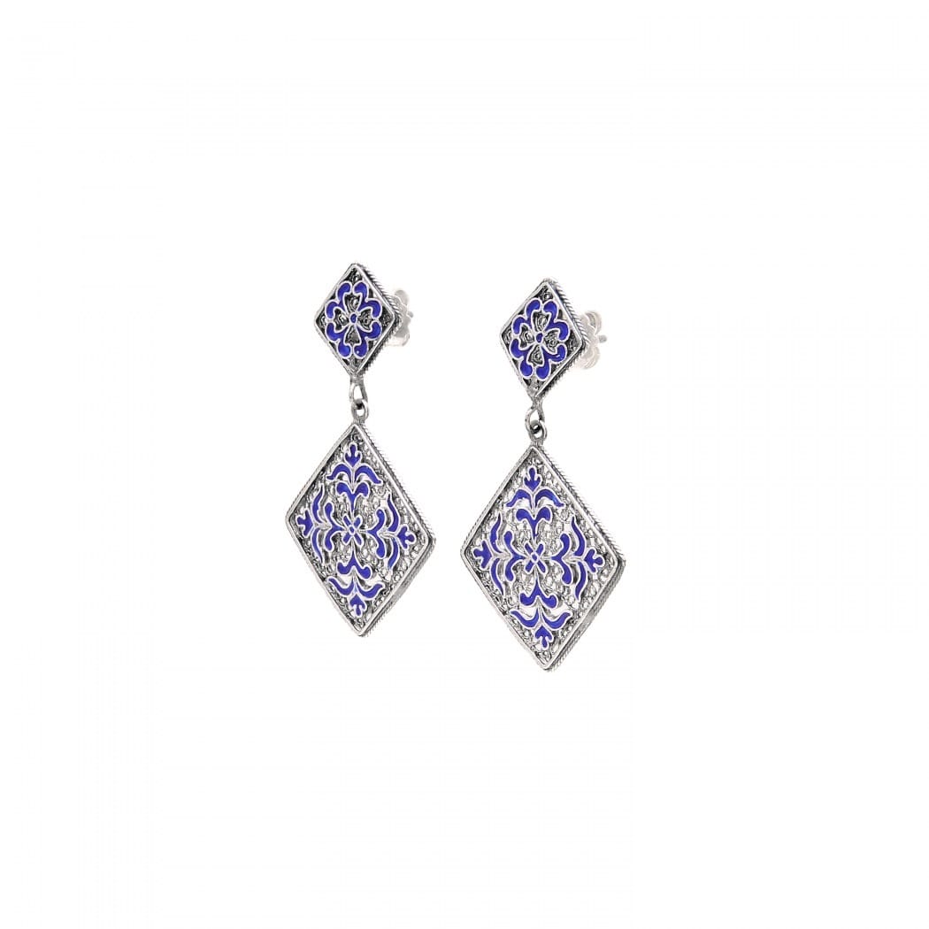 Earrings Azulejo in Silver 