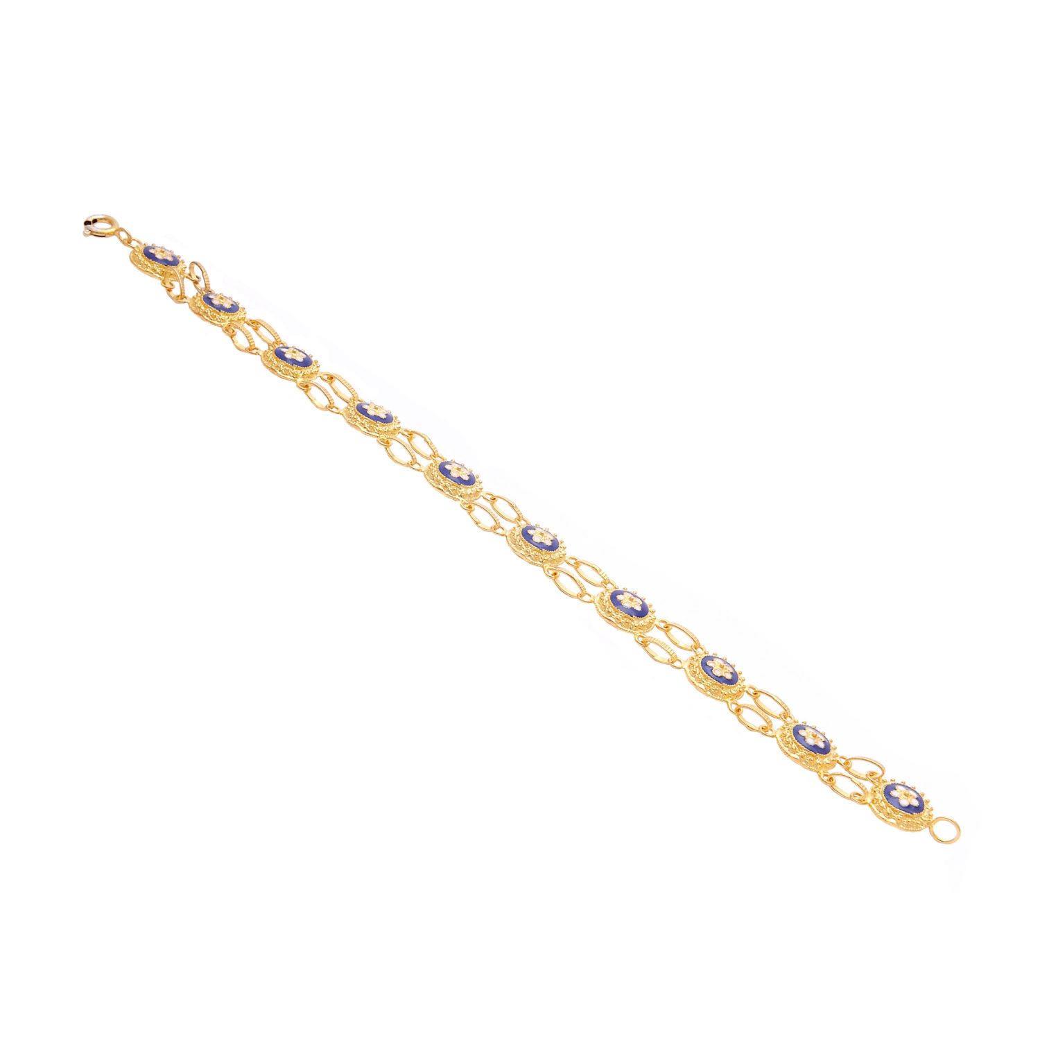 Pulseira Caramujos em Prata Dourada Pulseira Caramujos em Prata Dourada