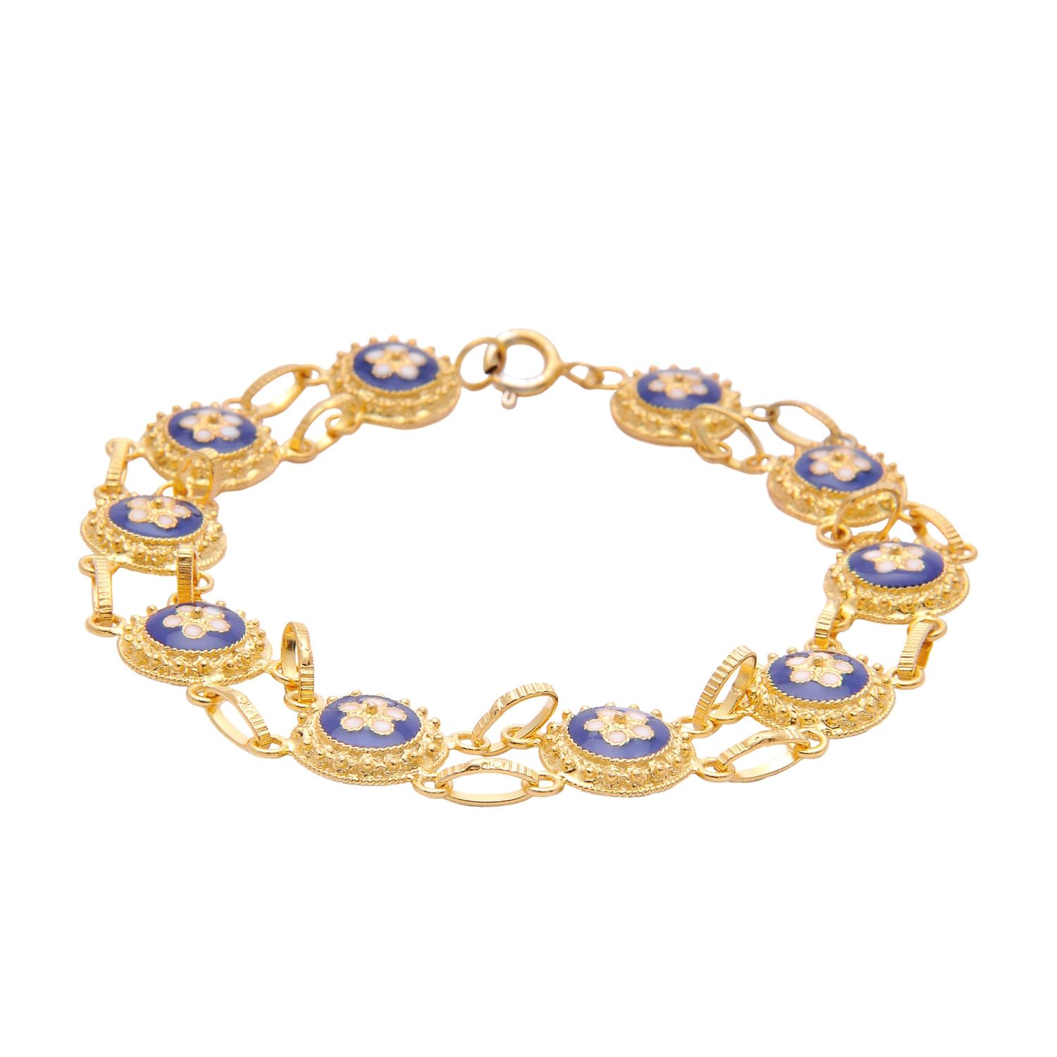Pulseira Caramujos em Prata Dourada Pulseira Caramujos em Prata Dourada