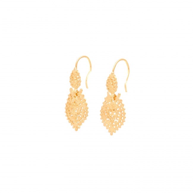 Queen Earrings 2,5cm in Gold Plated Silver Queen Earrings 2,5cm in Gold Plated Silver