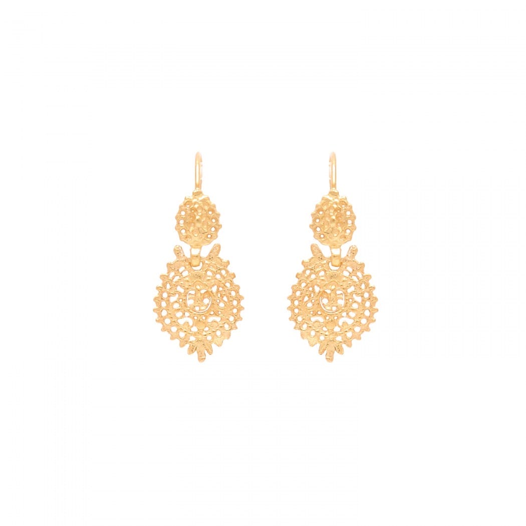 Queen Earrings XS in Gold Plated Silver 