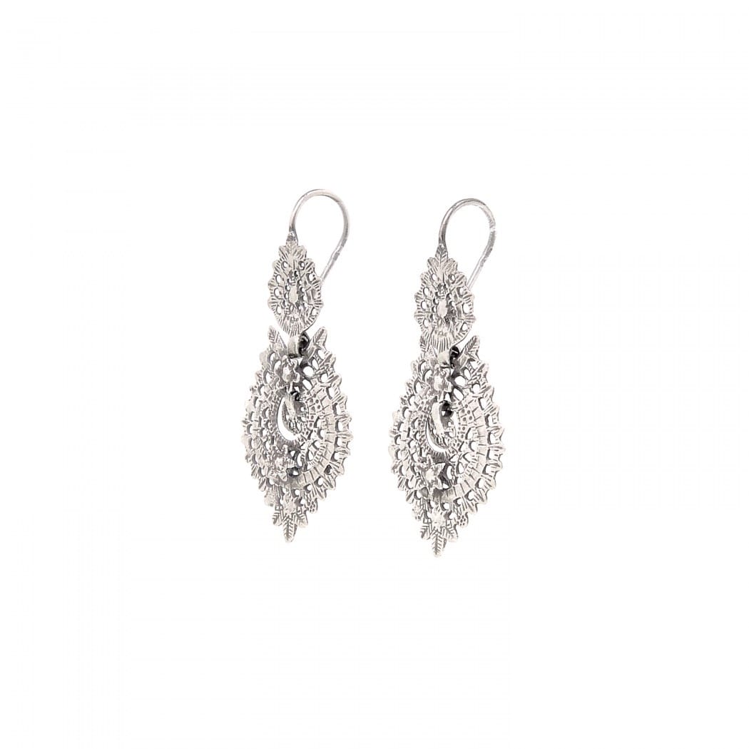 Queen Earrings 4,0cm in Silver