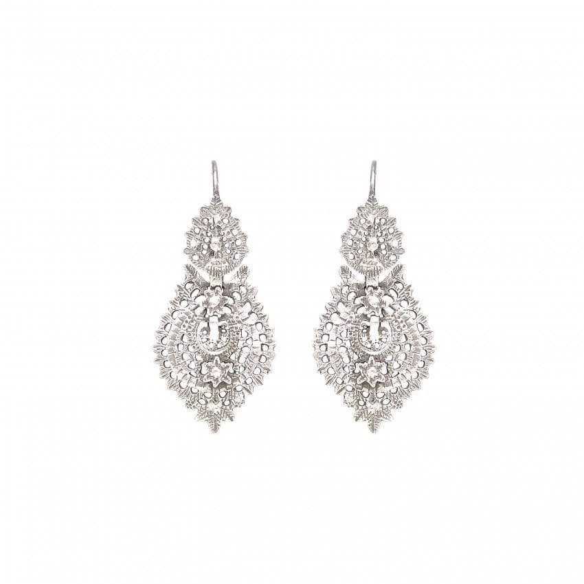 Queen Earrings 4,0cm in Silver 