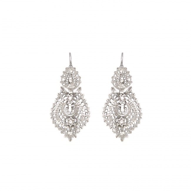 Queen Earrings 4,0cm in Silver 