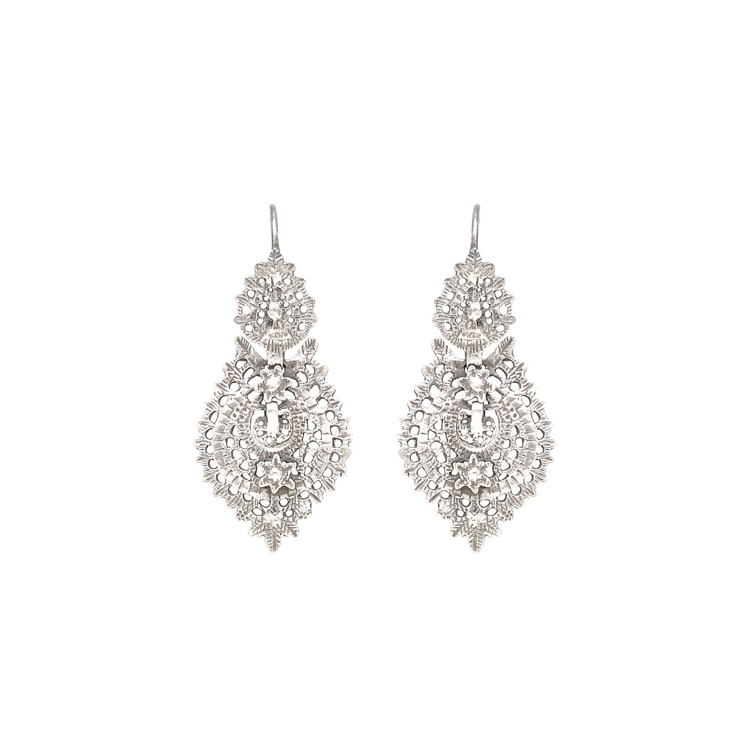 Queen Earrings 4,0cm in Silver Queen Earrings 4,0cm in Silver