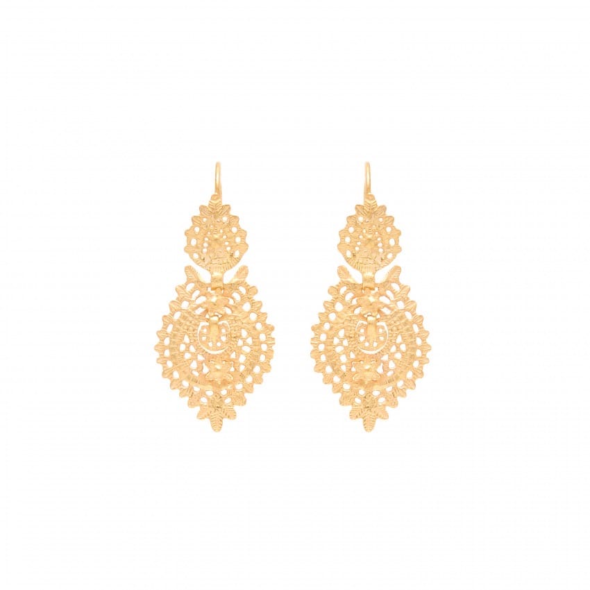 Queen Earrings S in Gold Plated Silver 