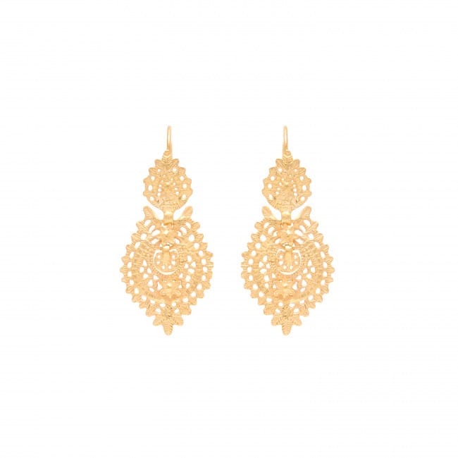 Queen Earrings S in Gold Plated Silver