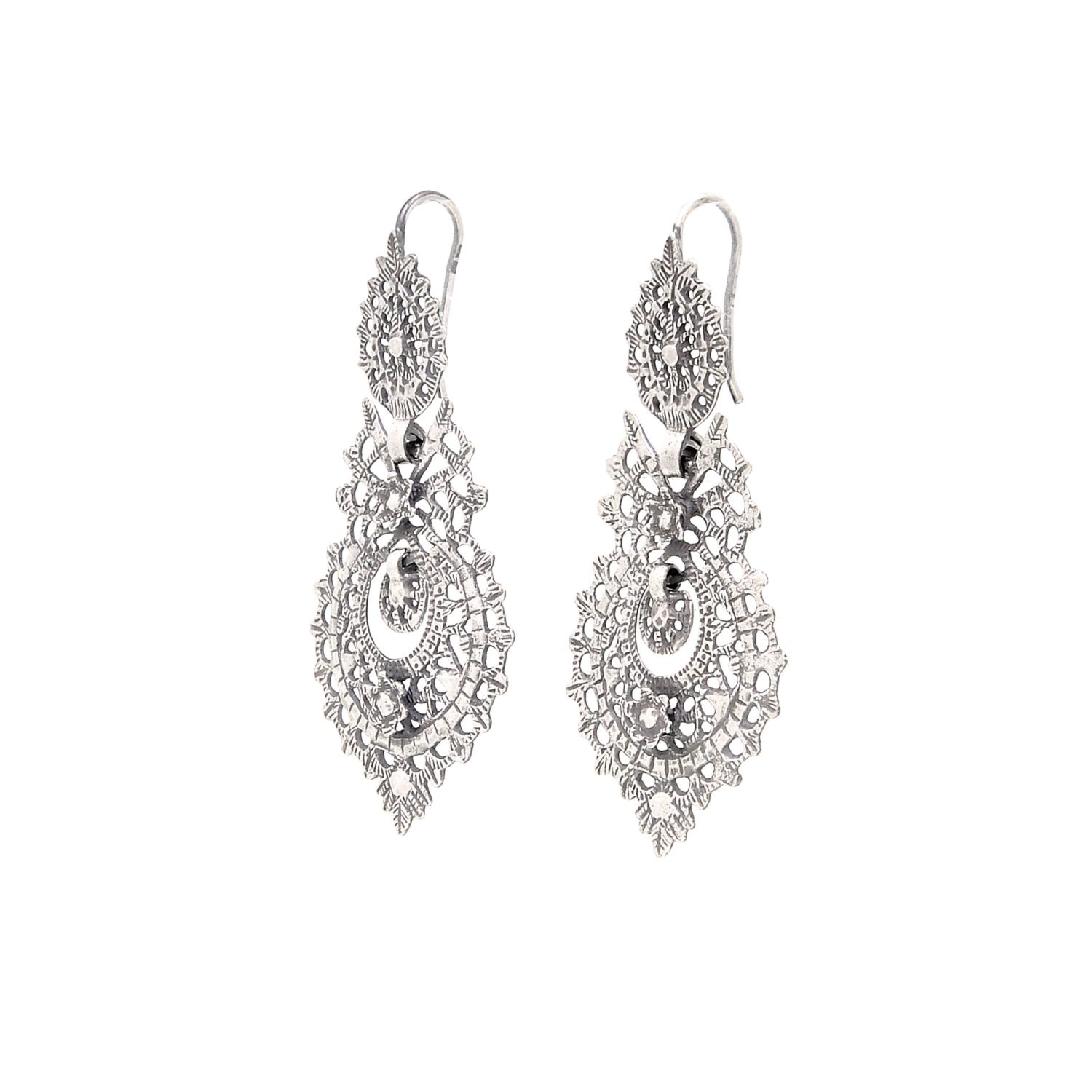 Queen Earrings 5,5cm in Silver Queen Earrings 5,5cm in Silver