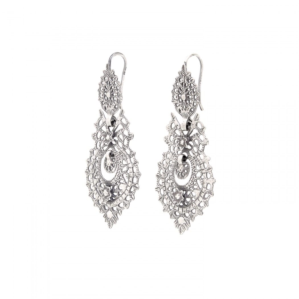 Queen Earrings M in Silver 