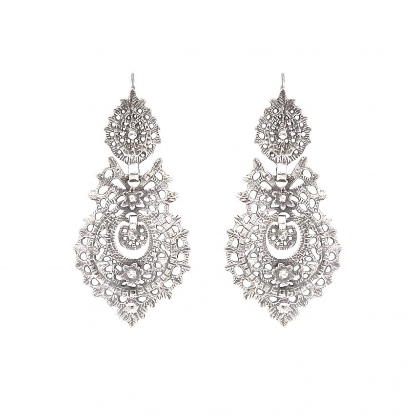 Queen Earrings 5,5cm in Silver 