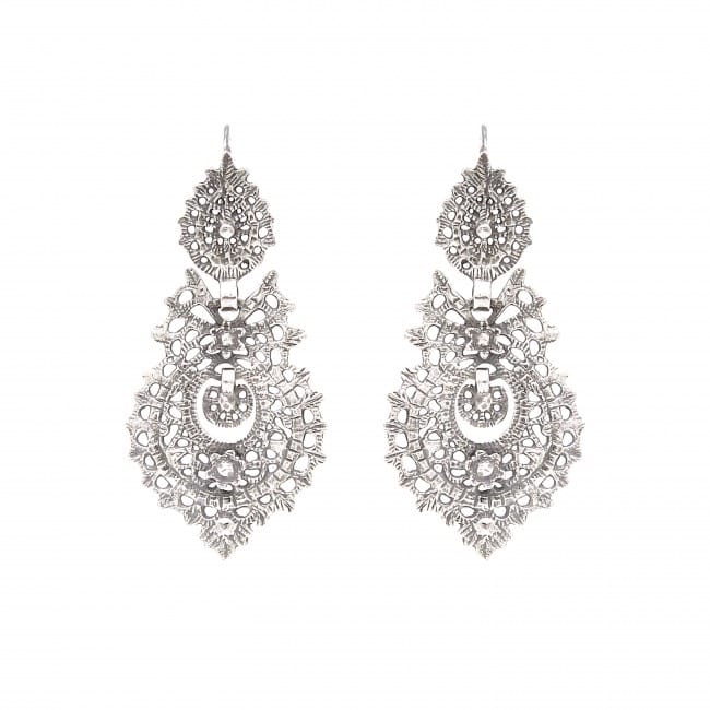 Queen Earrings M in Silver 