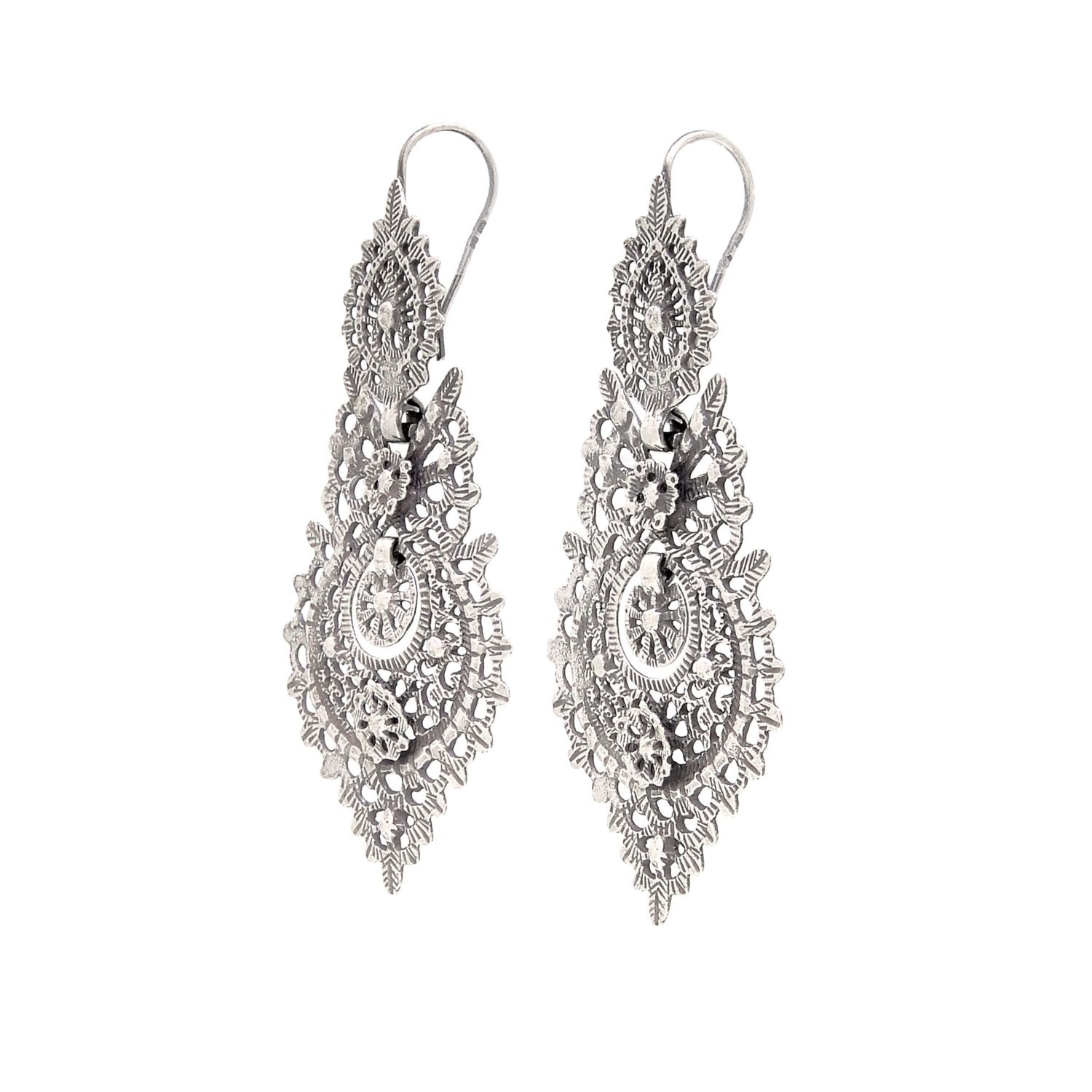 Queen Earrings 6,5cm in Silver Queen Earrings 6,5cm in Silver