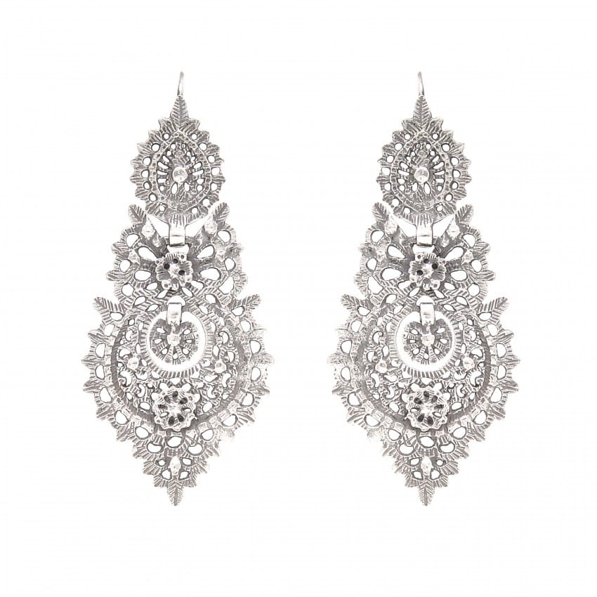 Boucles d'Oreilles Reine L en Argent 