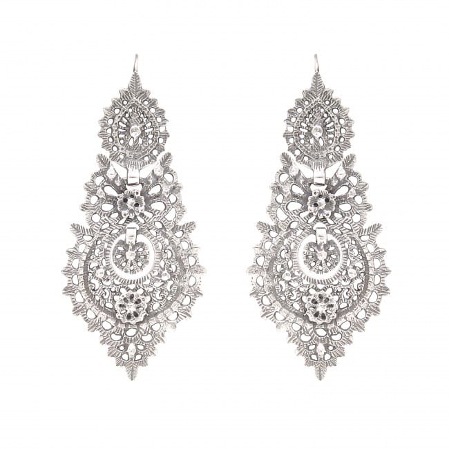 Queen Earrings L in Silver