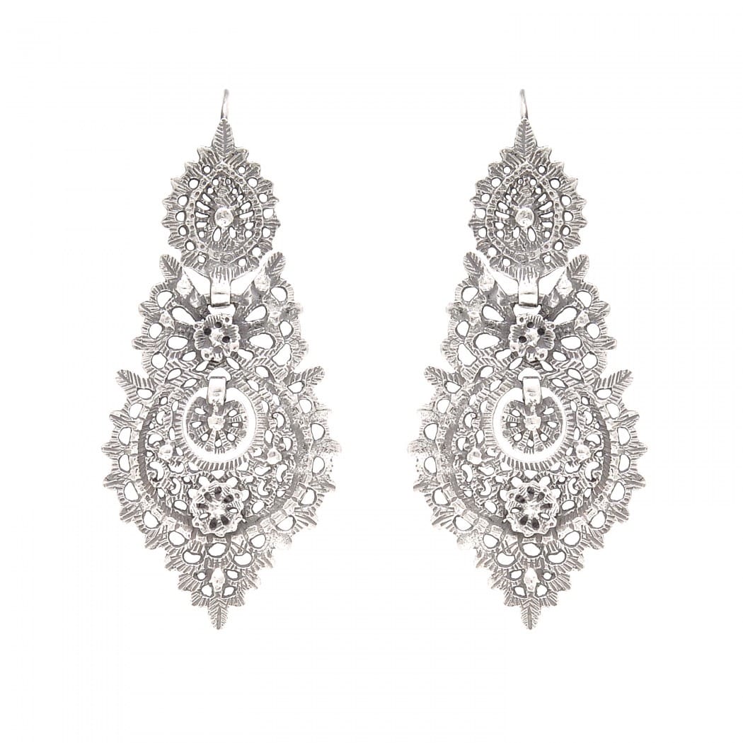 Queen Earrings 6,5cm in Silver 
