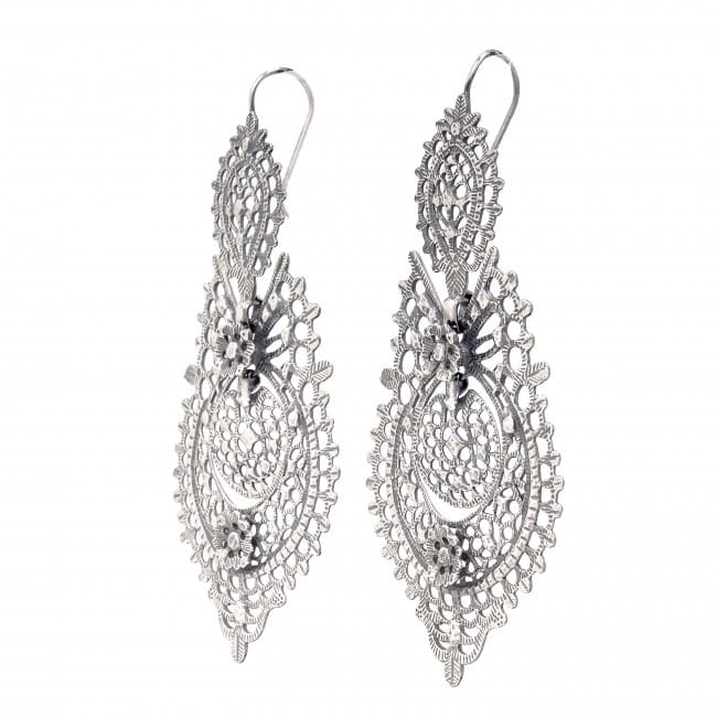 Queen Earrings 8,5cm in Silver Queen Earrings 8,5cm in Silver