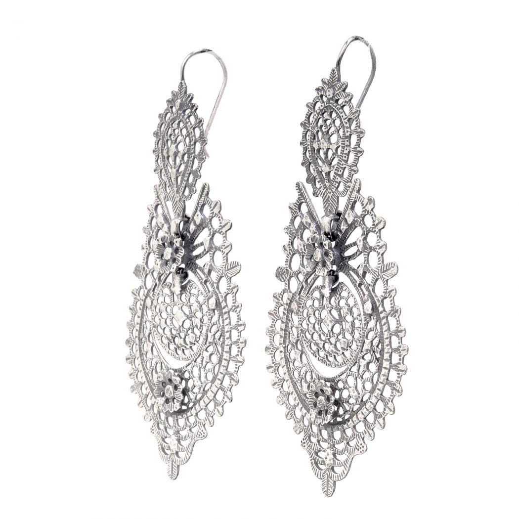 Queen Earrings XL in Silver 