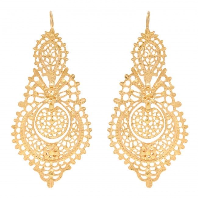 Queen Earrings XL in Gold Plated Silver 