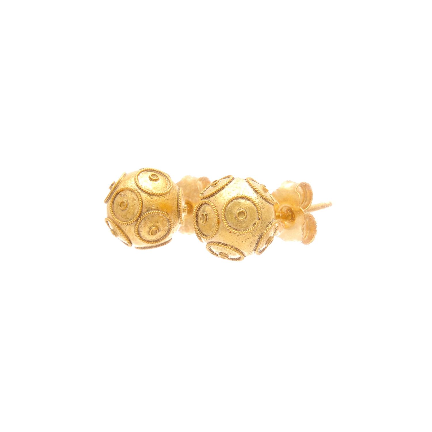 Earrings Viana’s Conta 8mm in 9Kt Gold Earrings Viana’s Conta 8mm in 9Kt Gold