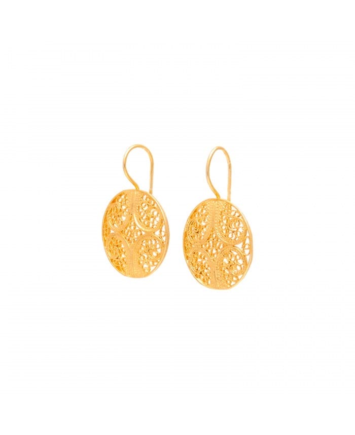 Earrings Circles in 9Kt Gold - Portugal Jewels