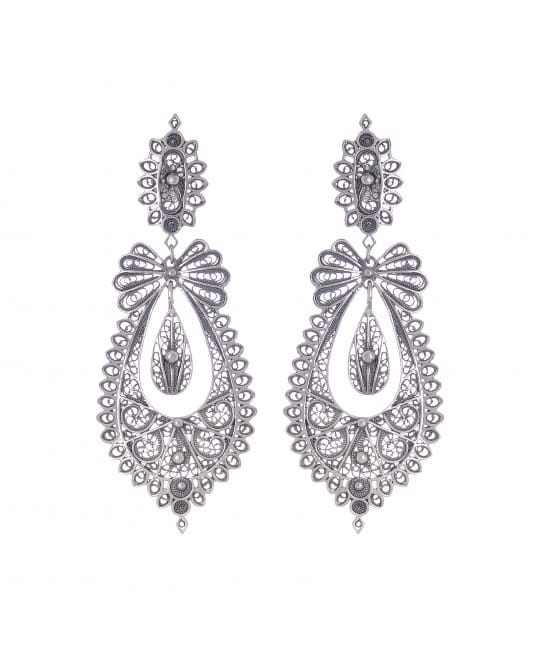 Earrings Princess Icon in Silver 