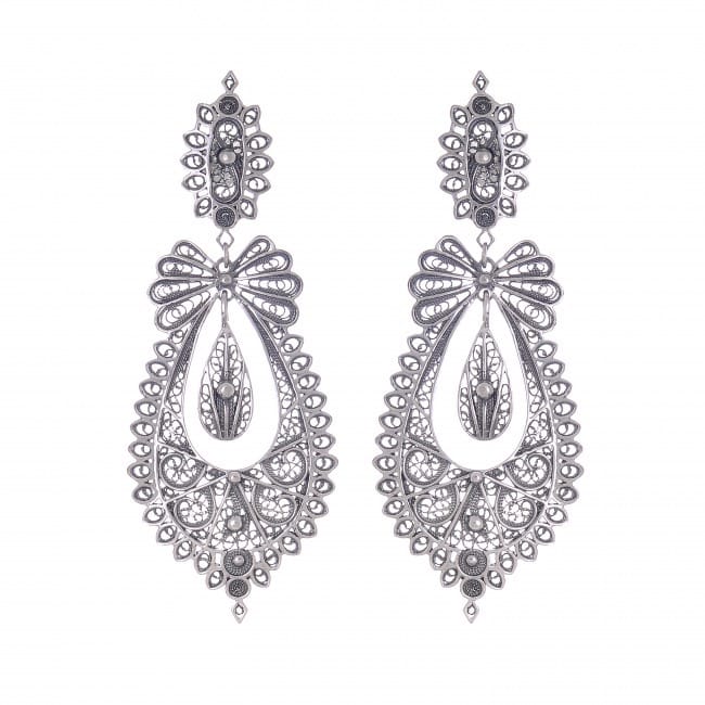 Princess Earrings Icon in Silver 