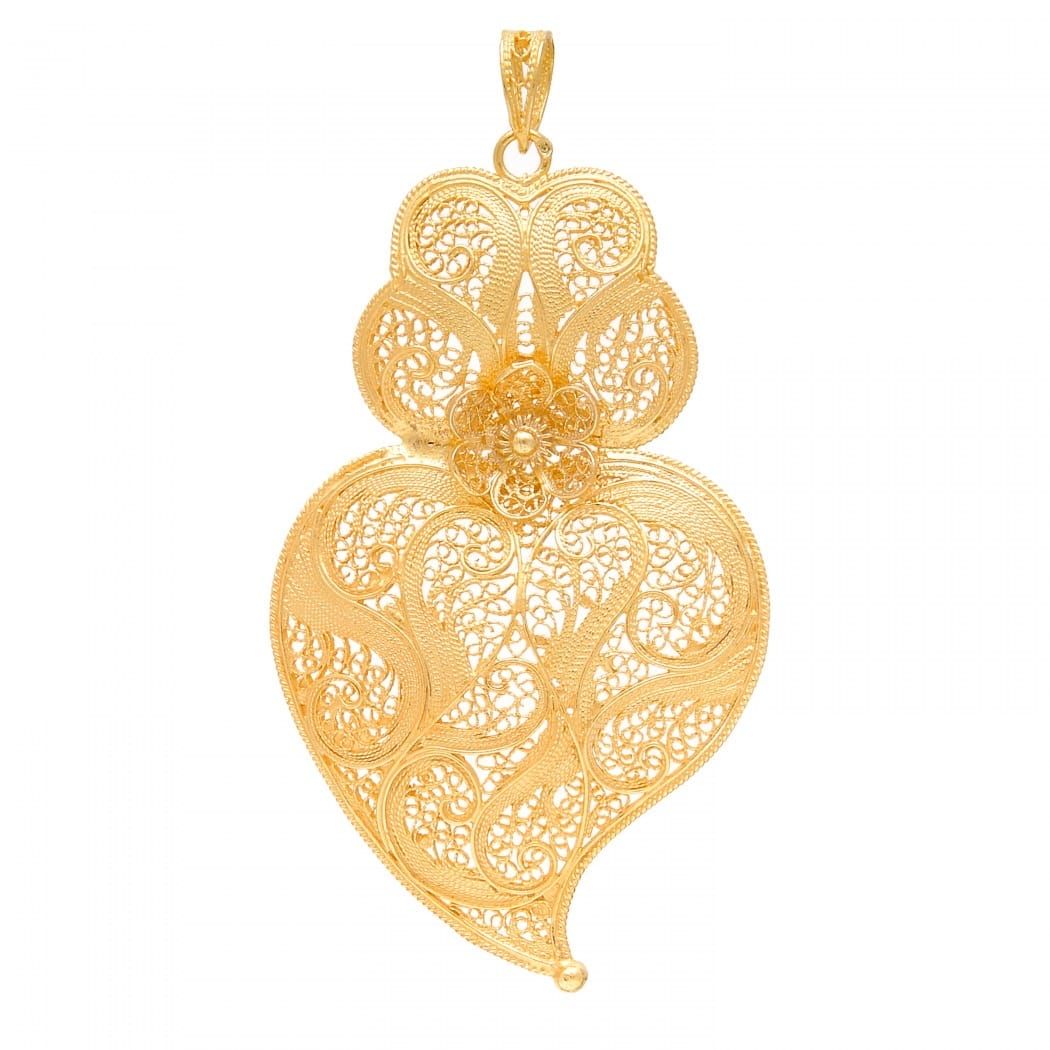 Necklace Heart of Viana 7,5 cm in Gold Plated Silver 