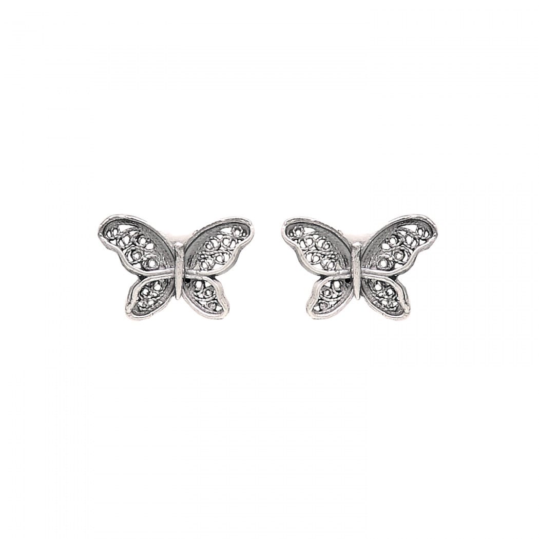 Earrings Butterfly in Silver 