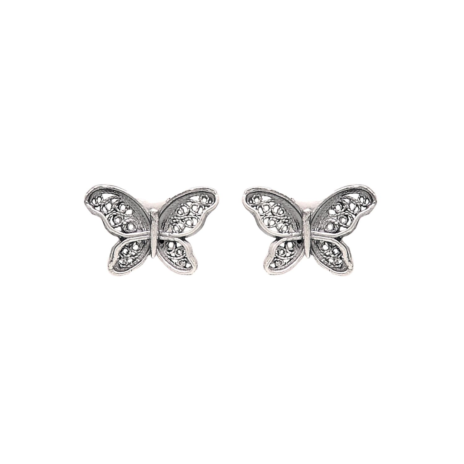 Earrings Butterfly in Silver 