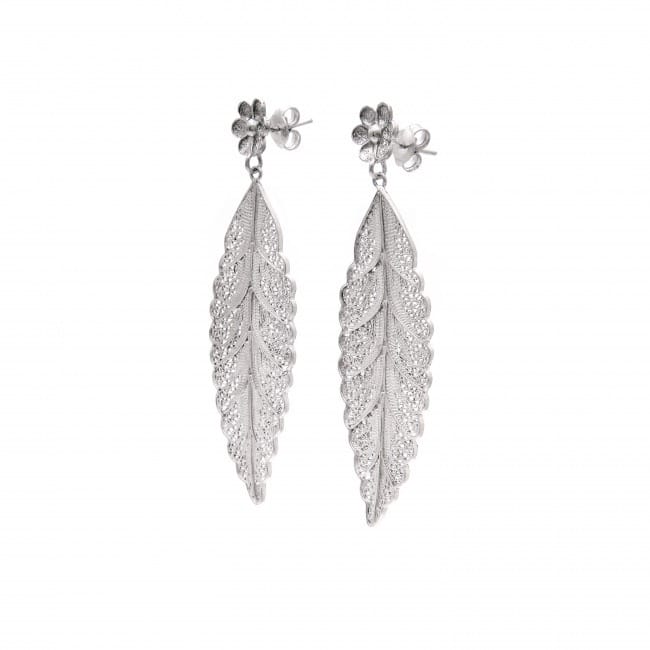 Earrings Leaf in Silver Earrings Leaf in Silver