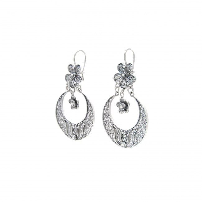 Earrings Arrecadas Flower in Silver Earrings Arrecadas Flower in Silver