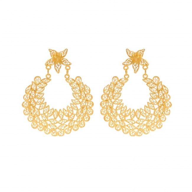 Earrings Ciclo in Gold Plated Silver