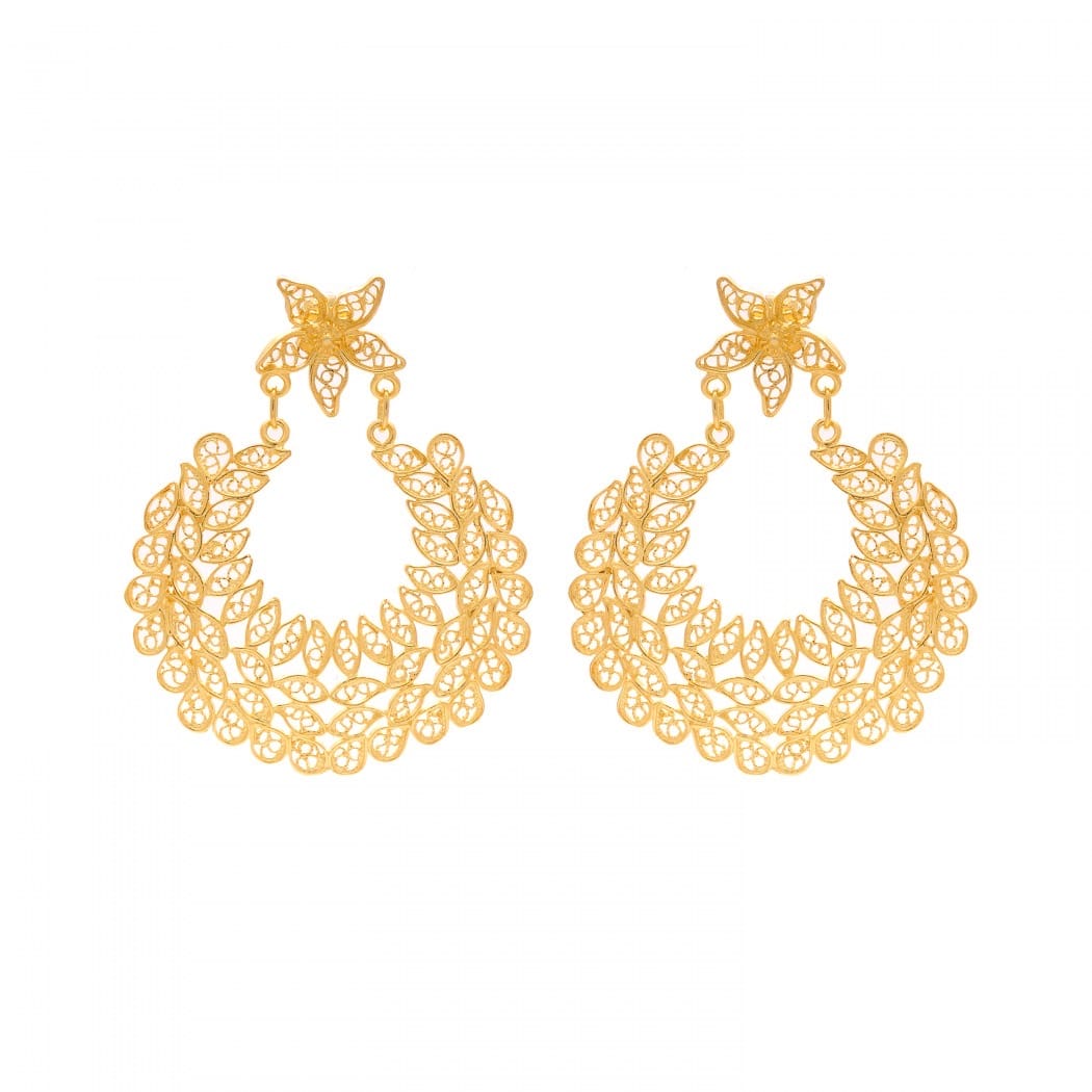 Earrings Ciclo in Gold Plated Silver 
