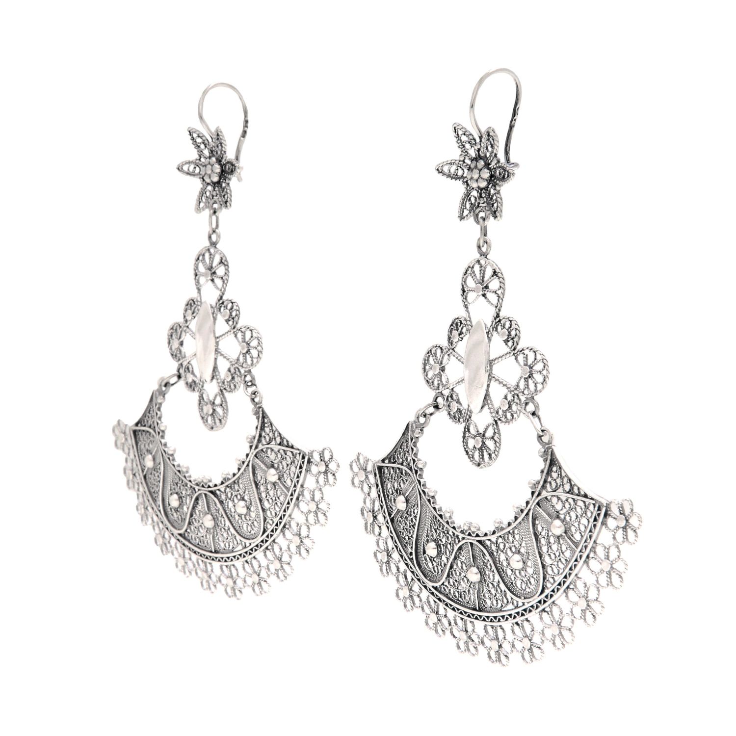 Earrings Skirt in Silver 