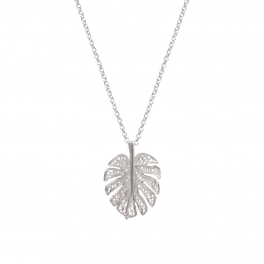 Necklace Monstera in Silver 