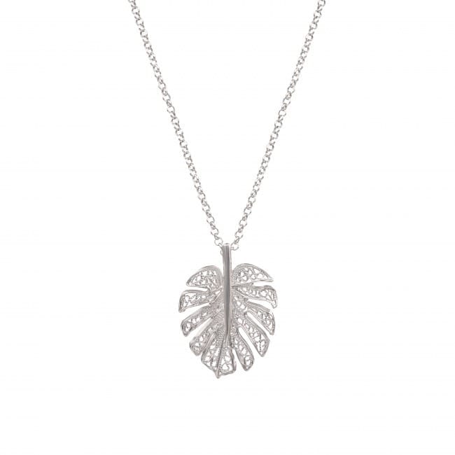 Necklace Monstera in Silver 