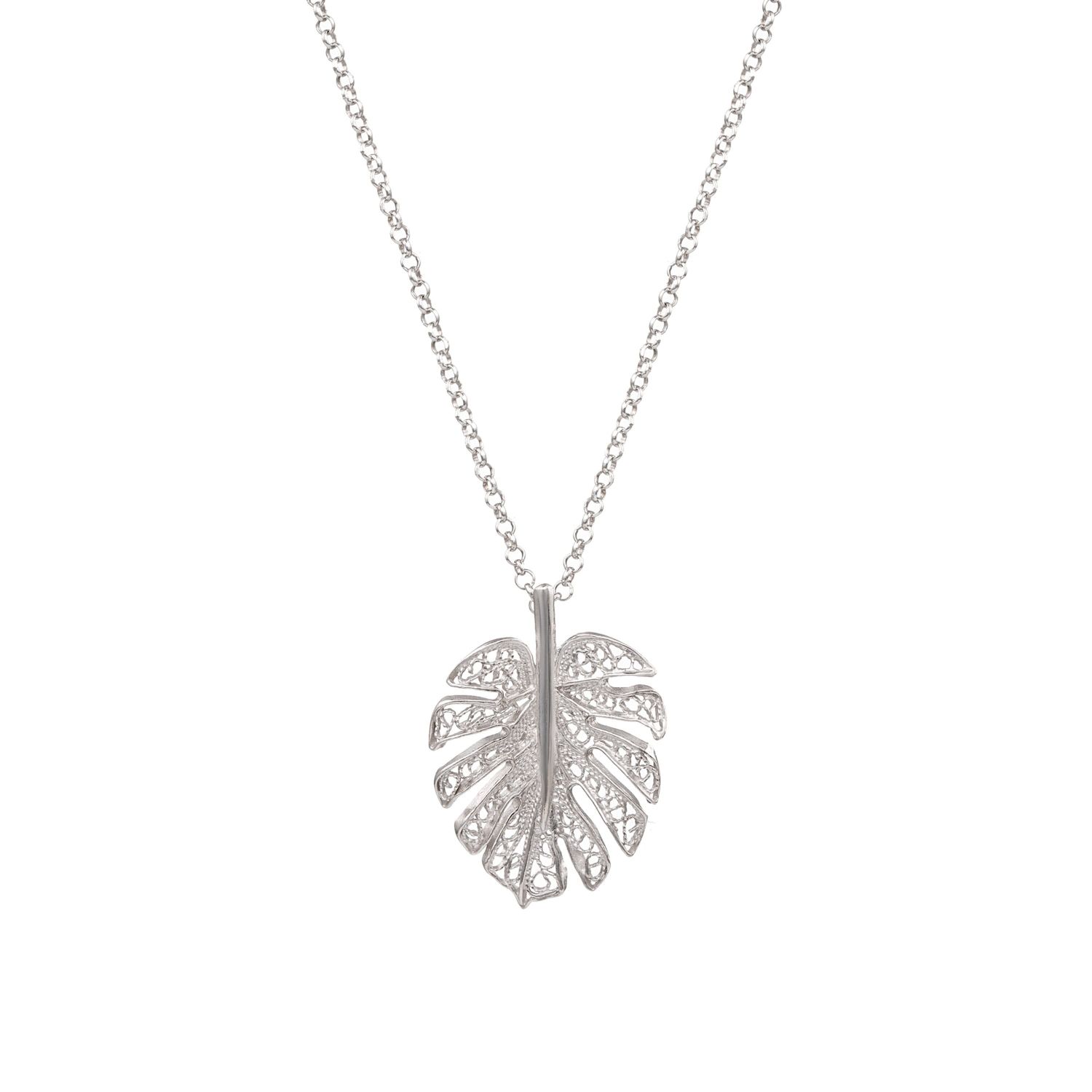 Necklace Monstera in Silver Necklace Monstera in Silver