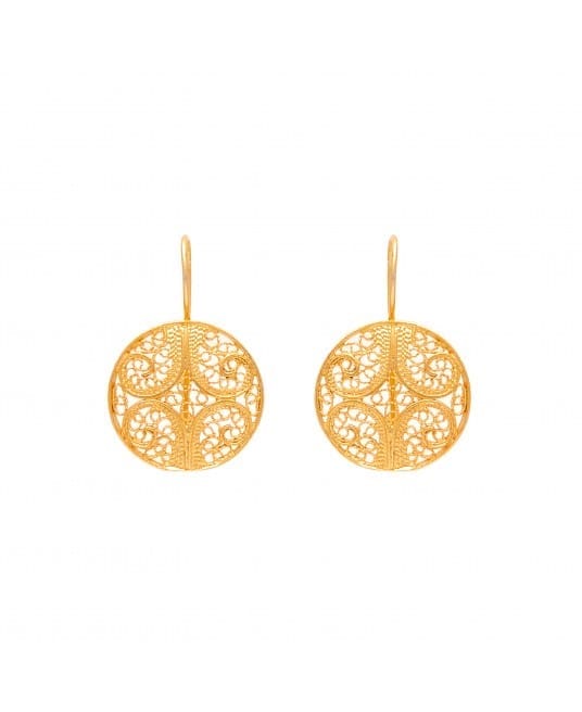 Earrings Circles in 19,2Kt Gold 
