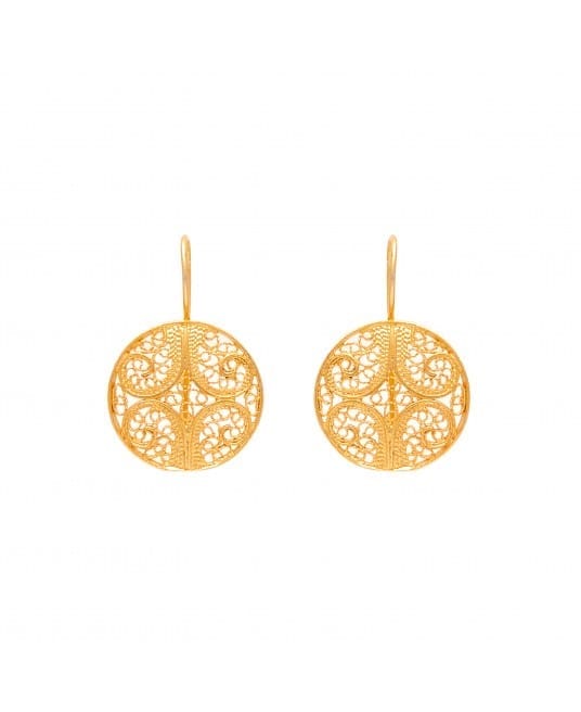 Earrings Circles in 19,2Kt Gold 