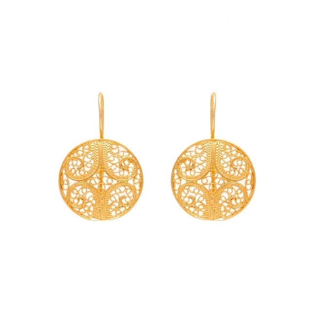 Earrings Circles in 19,2Kt Gold