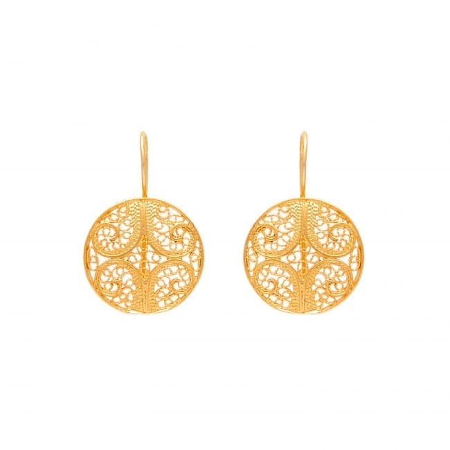 Earrings Circles in 19,2Kt Gold 