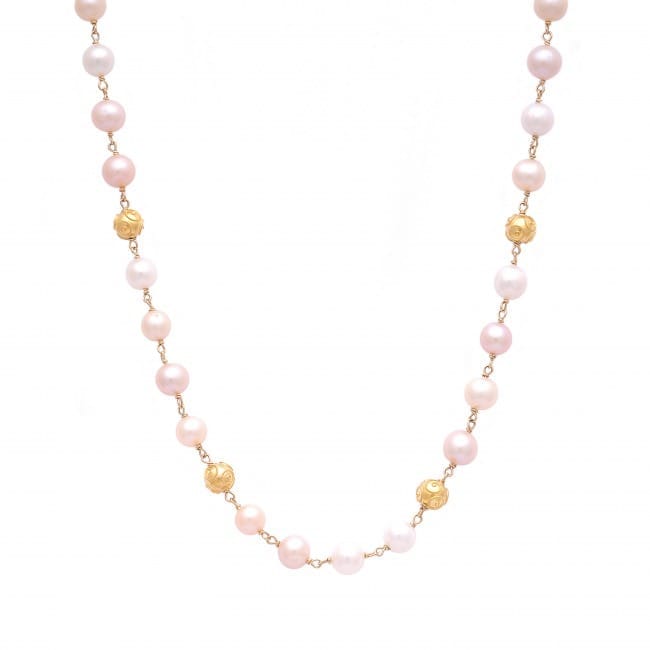Necklace Viana's Contas in 19,2Kt Gold with Pearls 