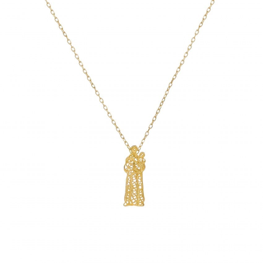 Necklace St. Anthony in Gold Plated Silver 