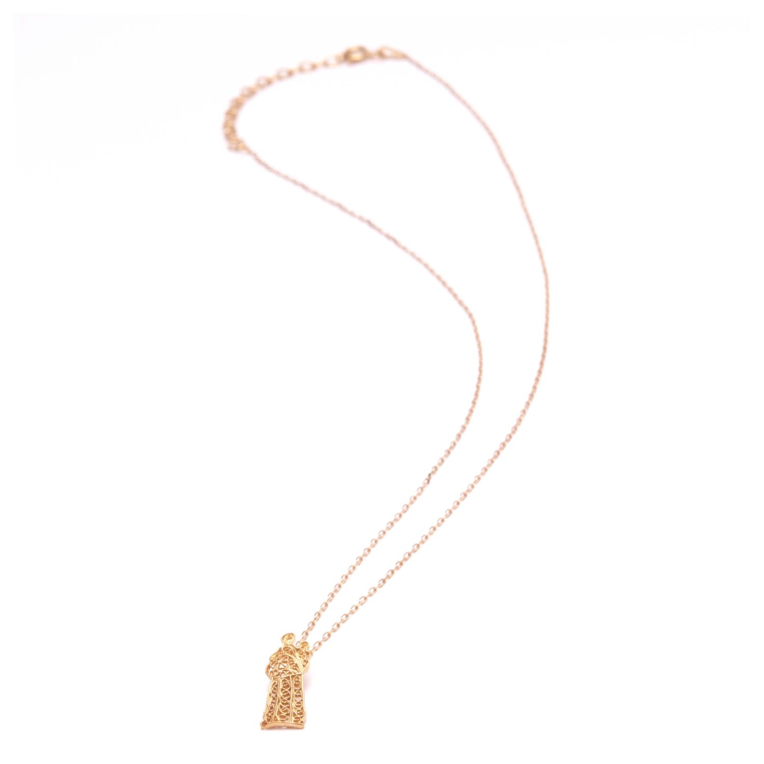 Necklace St. Anthony in Gold Plated Silver Necklace St. Anthony in Gold Plated Silver