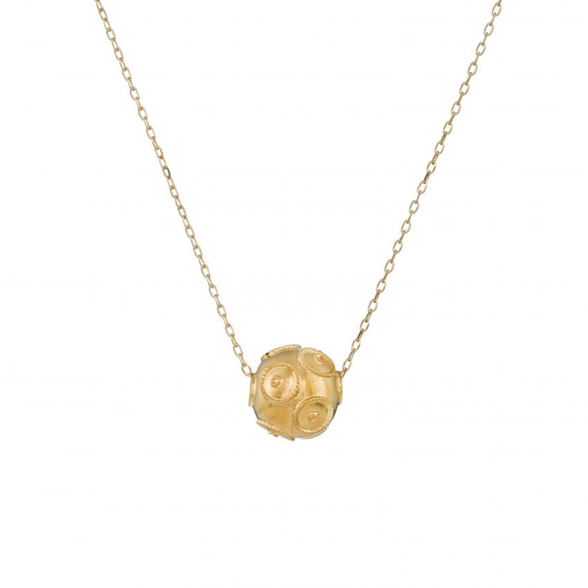 Necklace Viana's Conta in Gold Plated Silver 