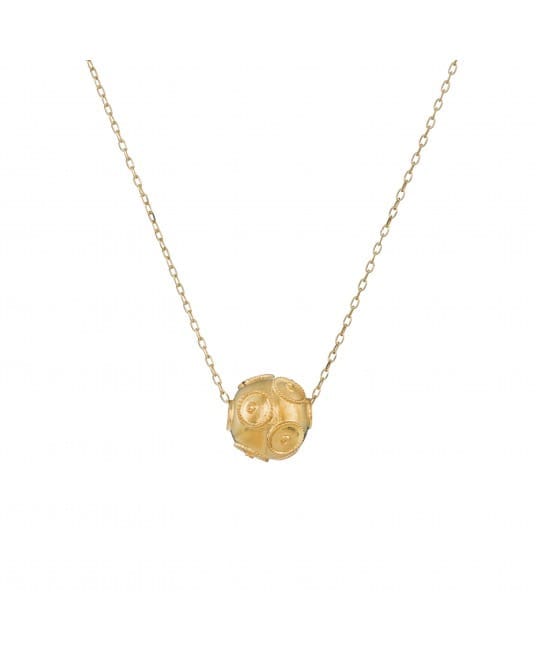 Necklace Viana's Conta in Gold Plated Silver 