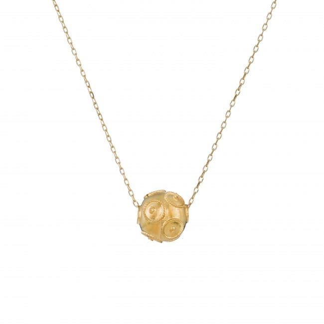 Necklace Viana's Conta in Gold Plated Silver 