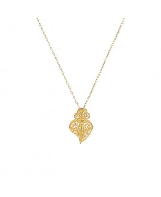 Necklace Heart of Viana in Gold Plated Silver 