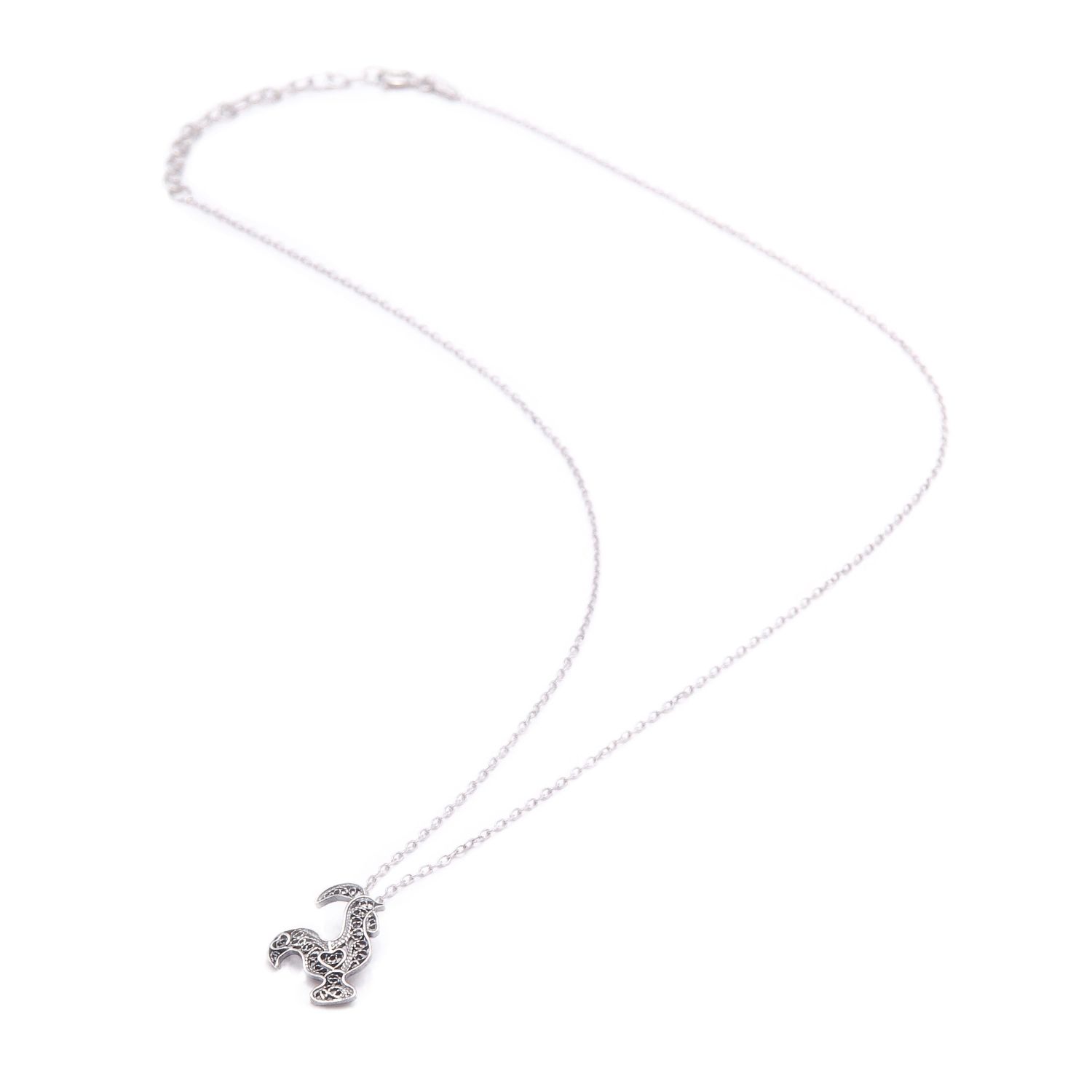 Necklace Rooster Barcelos in Silver Necklace Rooster Barcelos in Silver